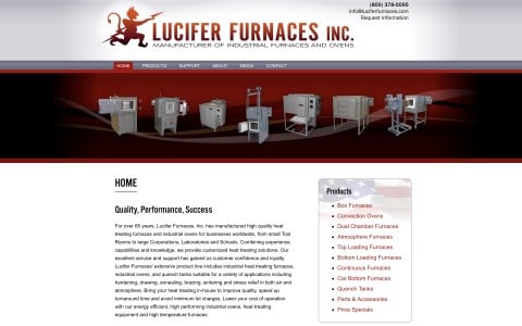 Website Design for Lucifer Furnaces, Inc.