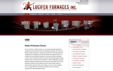 Website Design for Lucifer Furnaces, Inc.