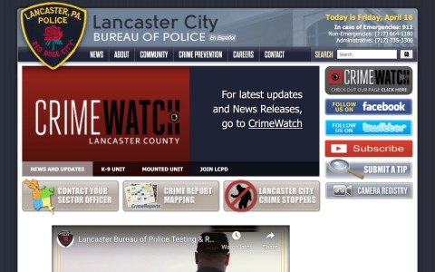 Website Design for Lancaster City Police