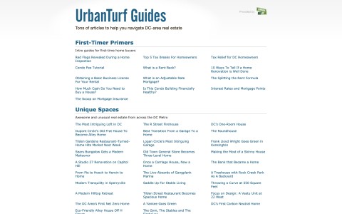 Website Design for UrbanTurf Guides